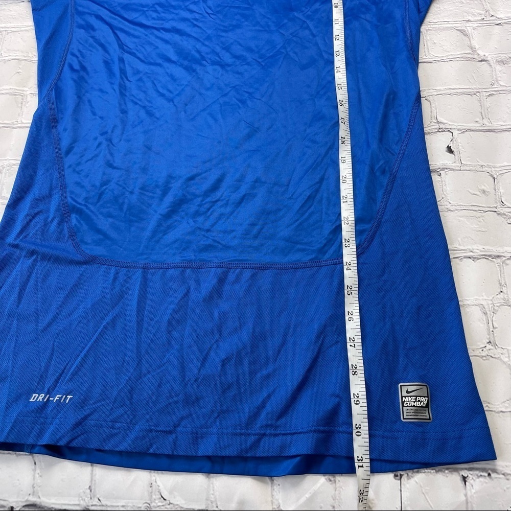 ✅ Nike Pro Combat Dri Fit Compression Cut Out Back blue tee shirt for women XXL - Picture 14 of 14
